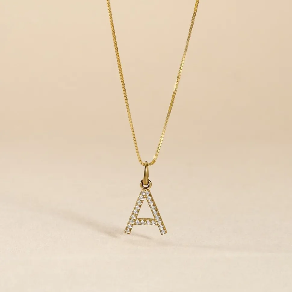 Pendentif Klementine Or Jaune Oxyde De Zirconium