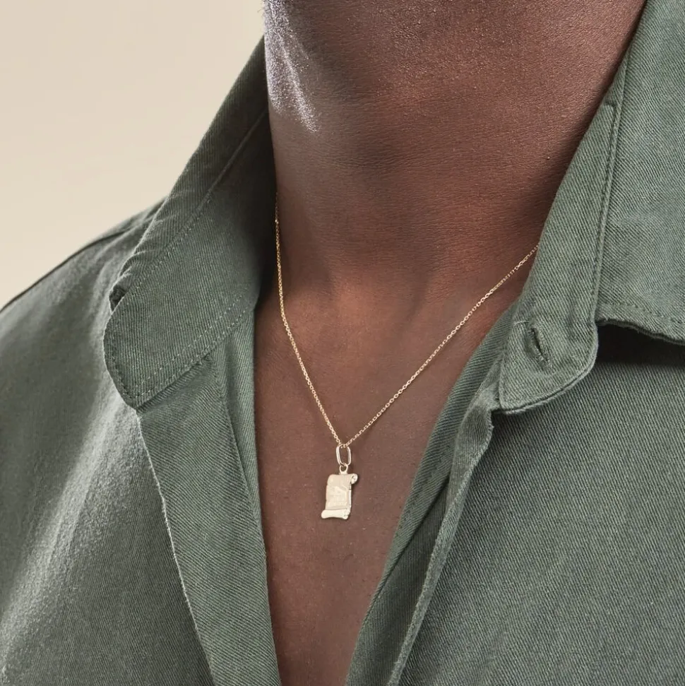 Pendentif Lamie Zodiaque Parchemin Or Jaune