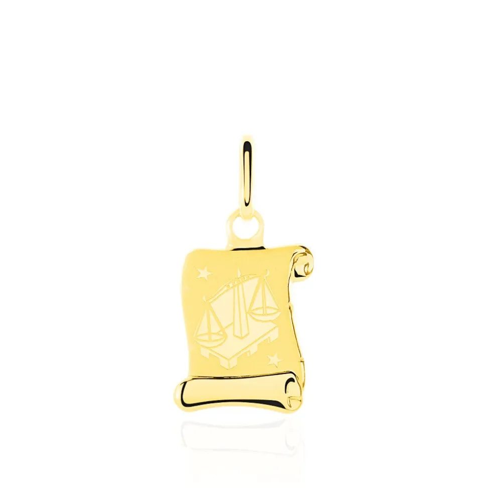 Pendentif Lamie Zodiaque Parchemin Or Jaune