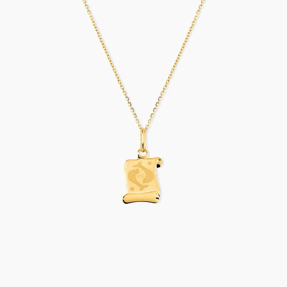 Pendentif Lamie Zodiaque Parchemin Or Jaune|Marc Orian Hot