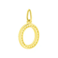 Pendentif Lettre O Or Jaune Oxyde