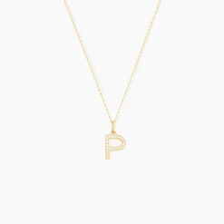 Pendentif Lettre P Or Jaune Oxyde|Marc Orian Clearance