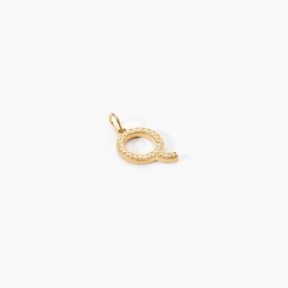 Pendentif Lettre Q Or Jaune Oxyde|Marc Orian Best