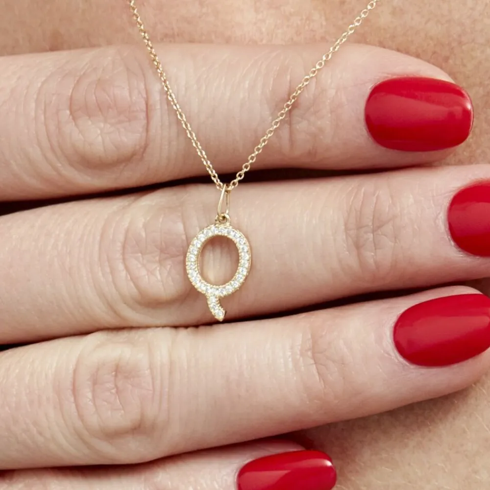 Pendentif Lettre Q Or Jaune Oxyde|Marc Orian Best