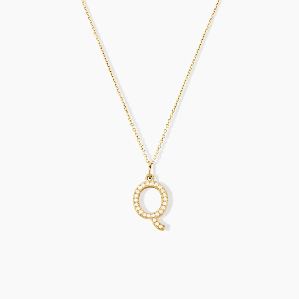 Pendentif Lettre Q Or Jaune Oxyde|Marc Orian Best
