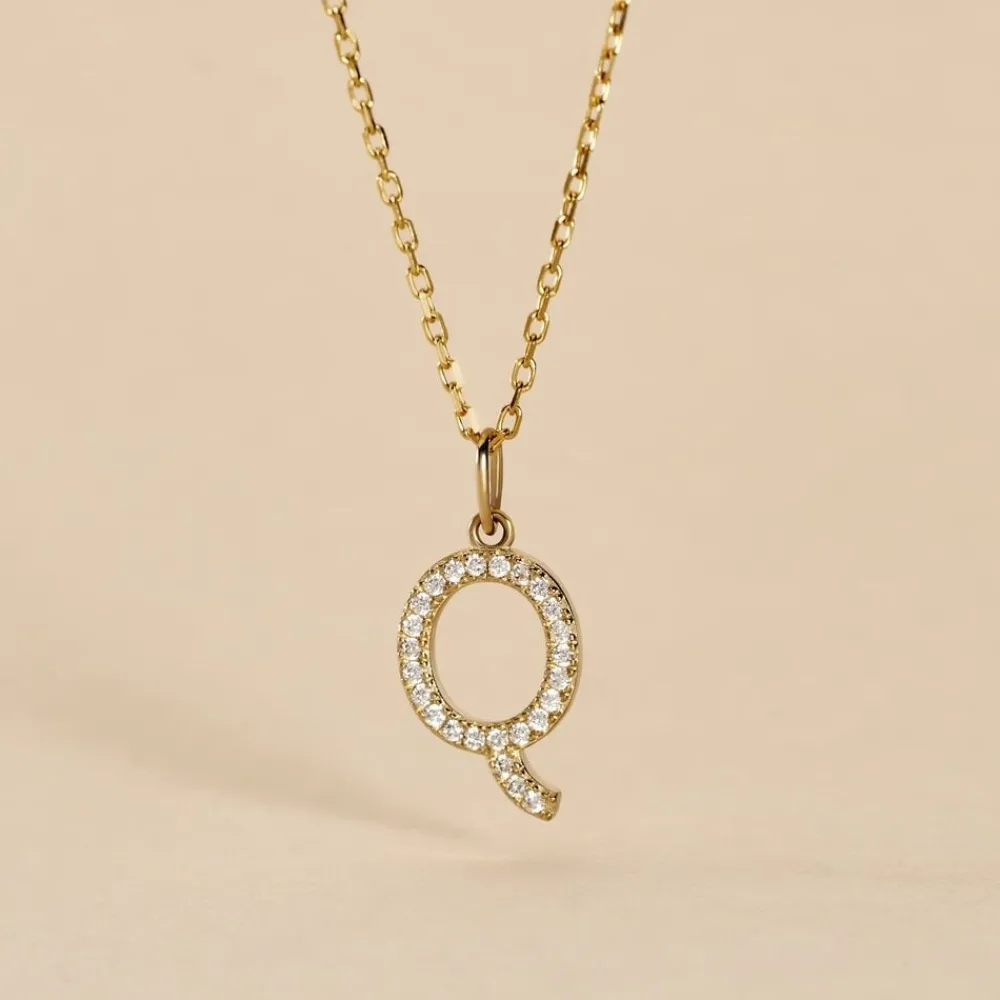Pendentif Lettre Q Or Jaune Oxyde|Marc Orian Best