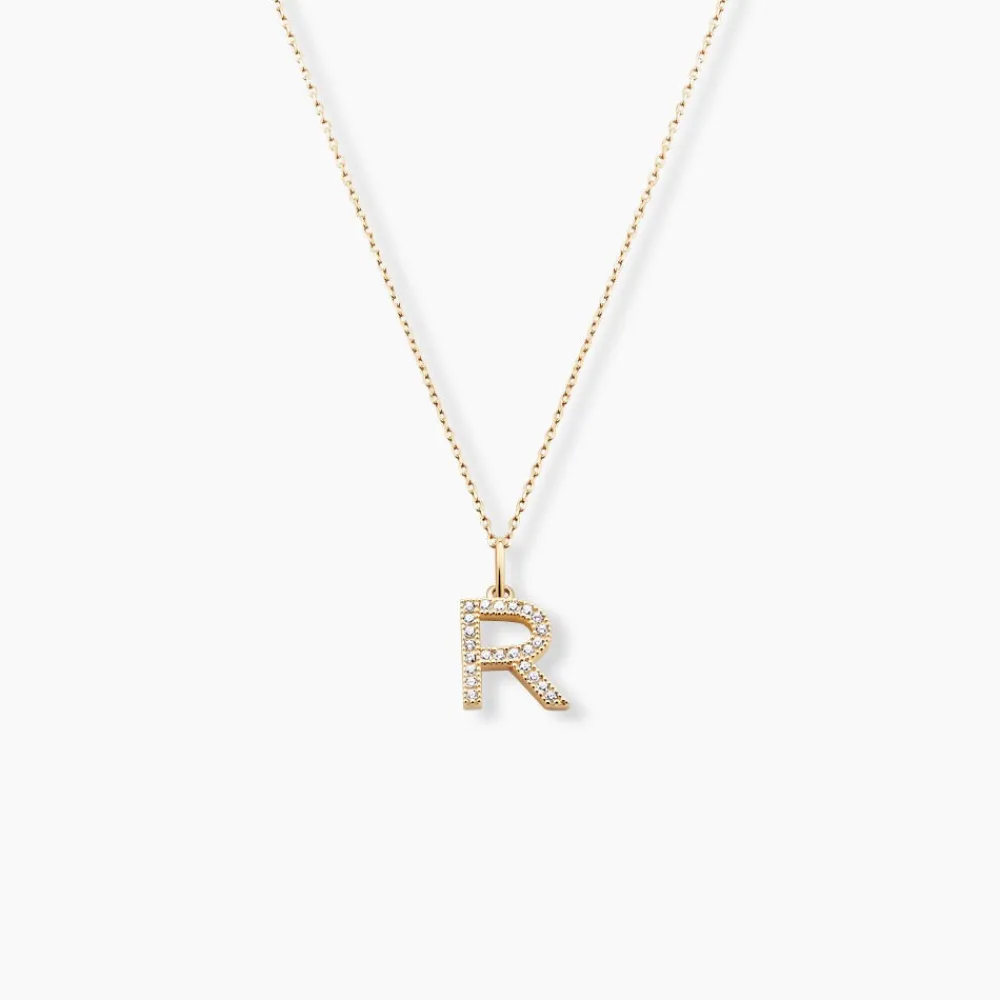 Pendentif Lettre R Or Jaune Oxyde|Marc Orian Hot
