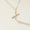 Pendentif Lettre X Or Jaune Oxyde