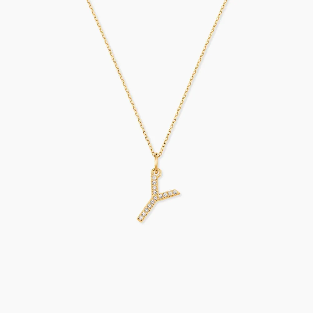 Pendentif Lettre Y Or Jaune Oxyde|Marc Orian Best