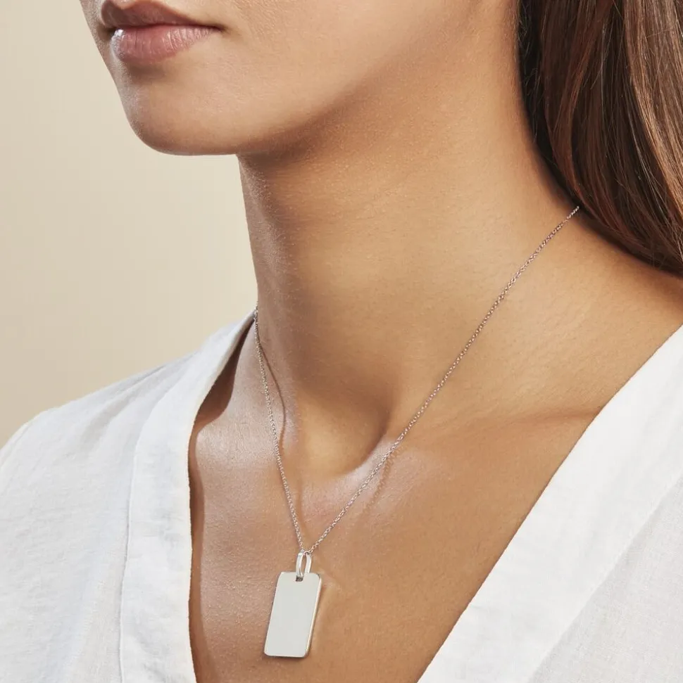 Pendentif Leyel Argent Blanc