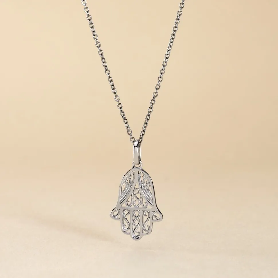 Pendentif Luce-marie Argent Blanc