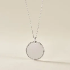 Pendentif Lulu Argent Blanc