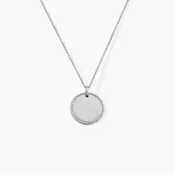 Pendentif Lulu Argent Blanc