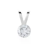 Pendentif Mabila Or Blanc Oxyde De Zirconium