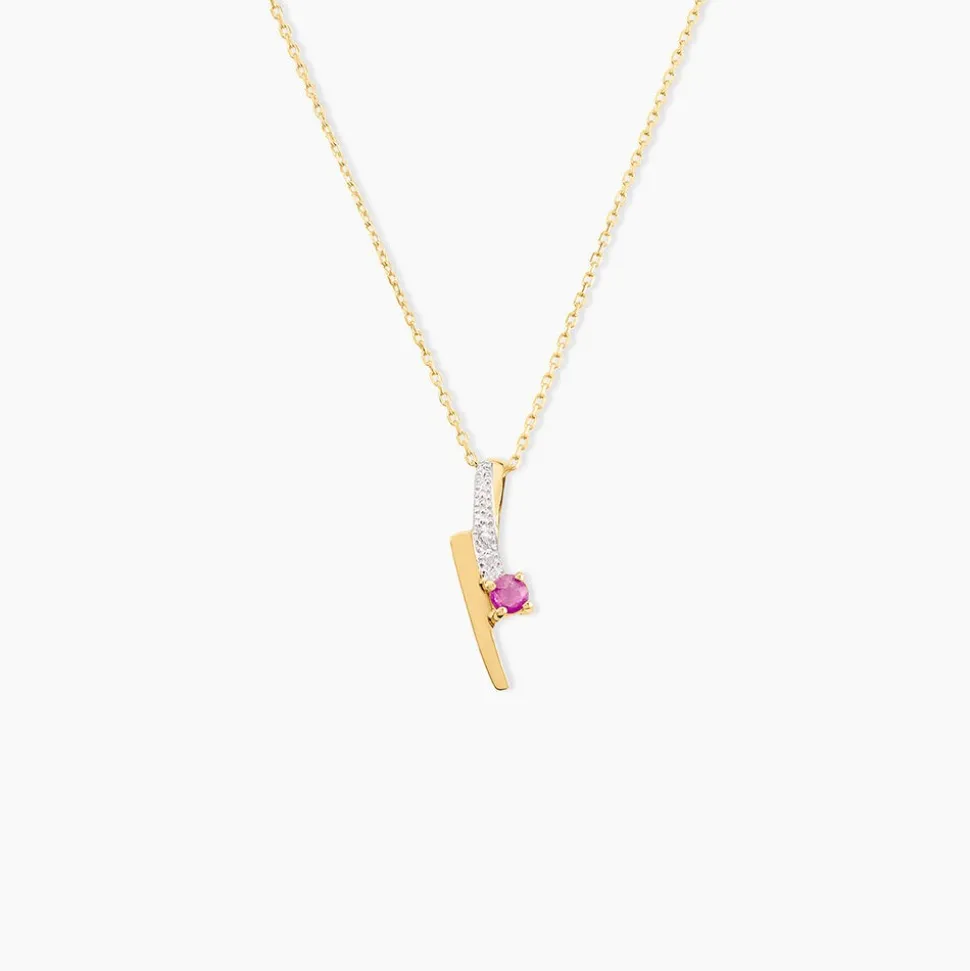 Pendentif Mahya Or Jaune Rubis