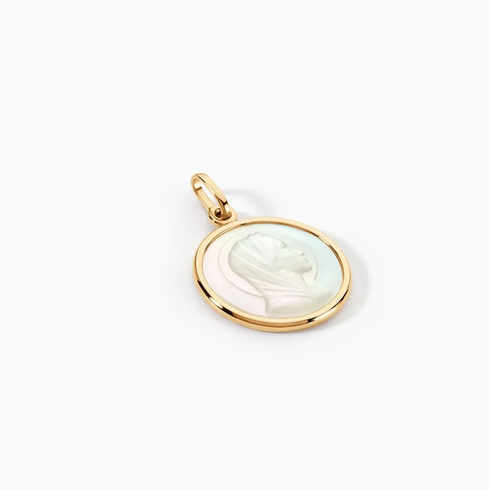 Pendentif Marie Or Jaune Nacre