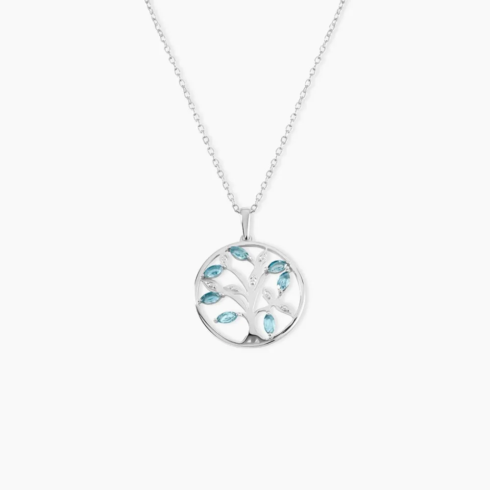 Pendentif Or Blanc Godoleine Topazes|Marc Orian New