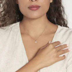 Pendentif Or Blanc Oxyde