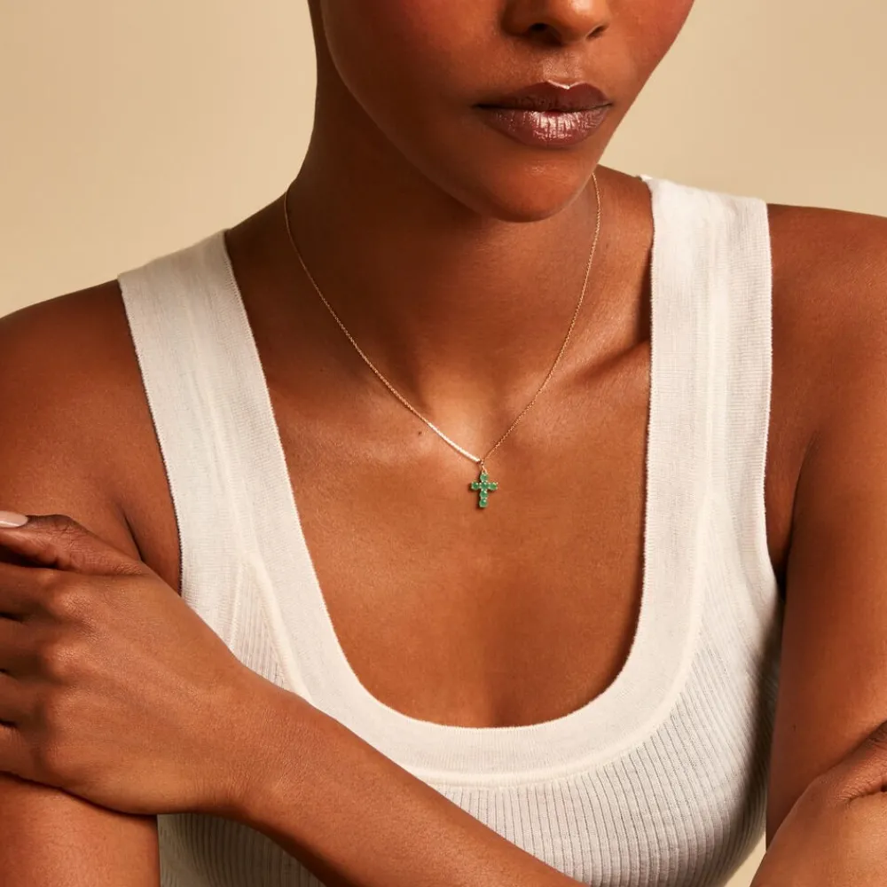 Pendentif Or Jaune Emeraude|Marc Orian Outlet