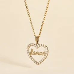 Pendentif Or Jaune Ramouna Oxyde De Zirconium