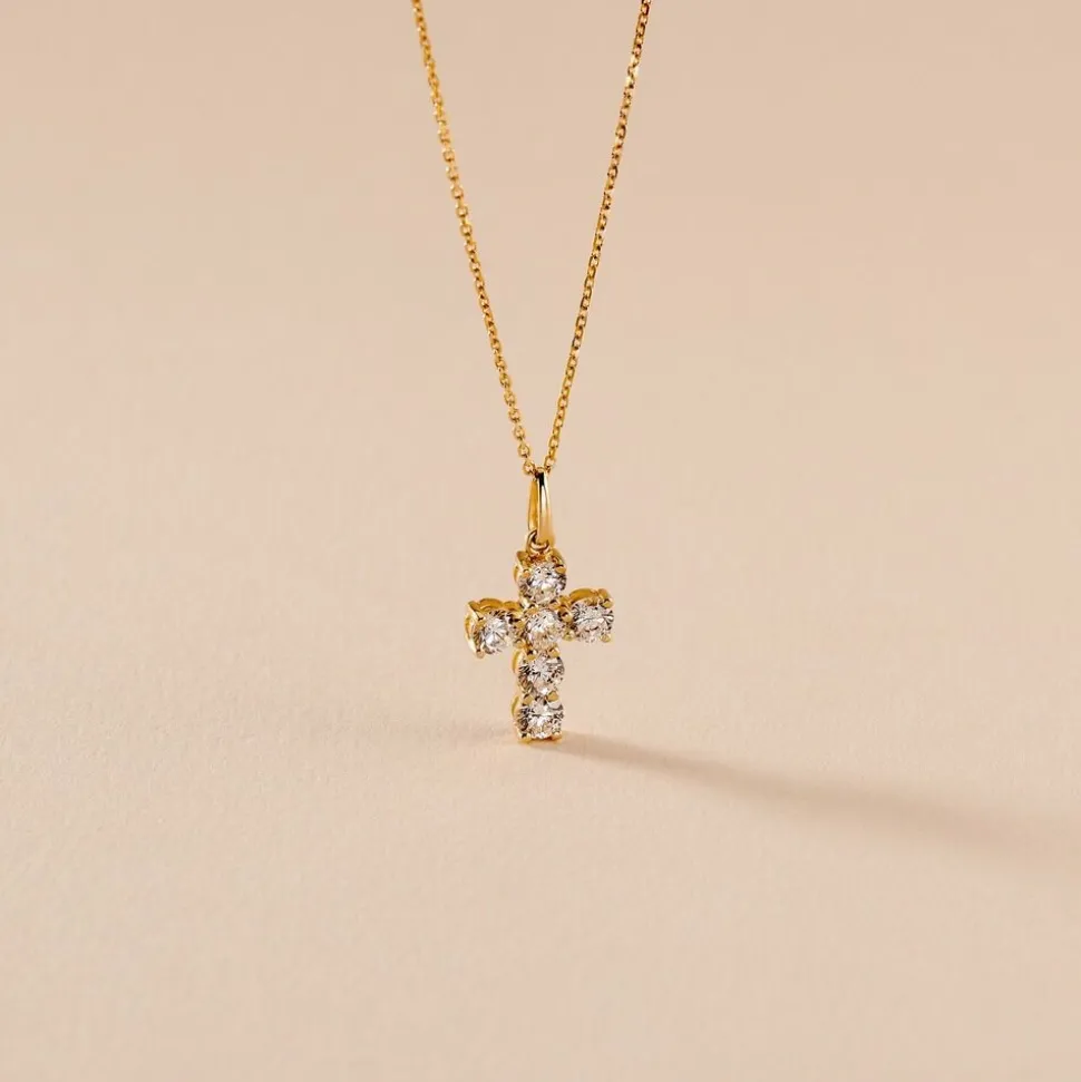 Pendentif Or Jaune Sebastian Oxyde De Zirconium