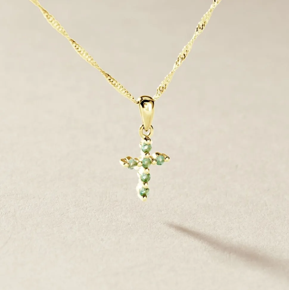 Pendentif Or Jaune Stanley Emeraude