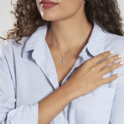 Pendentif Prudencia Or Blanc Topaze|Marc Orian Clearance