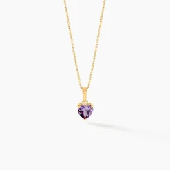 Pendentif Salona Or Jaune Amethyste