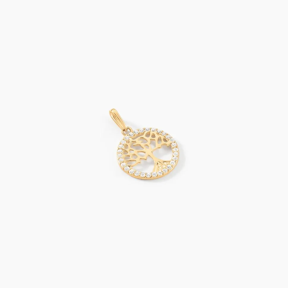 Pendentif Salvy Or Jaune Oxyde De Zirconium