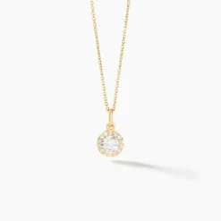 Pendentif Seghira Or Jaune Oxyde De Zirconium