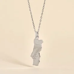 Pendentif Thea Argent Blanc