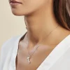Pendentif Thea Argent Blanc