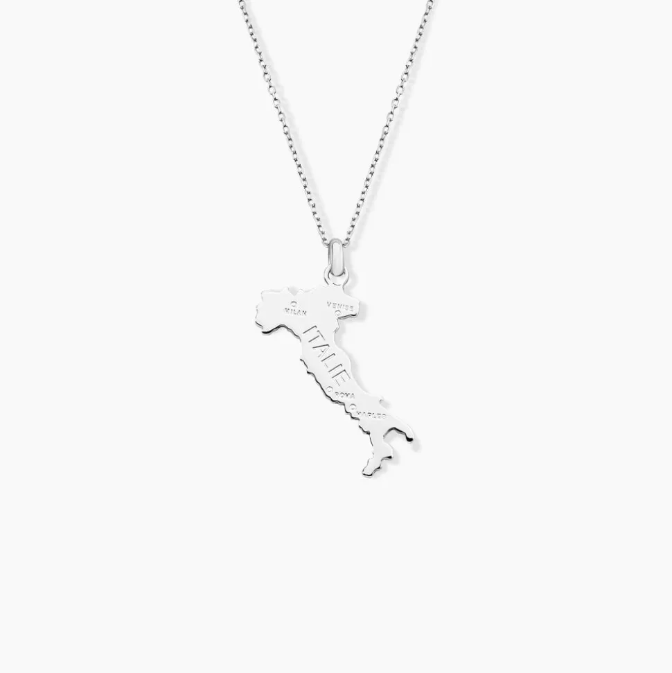 Pendentif Thea Argent Blanc