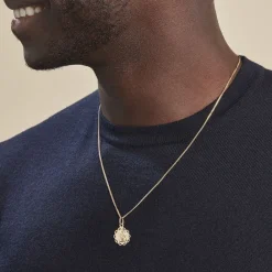 Pendentif Vierge Rond Dentelle Or Jaune|Marc Orian Clearance