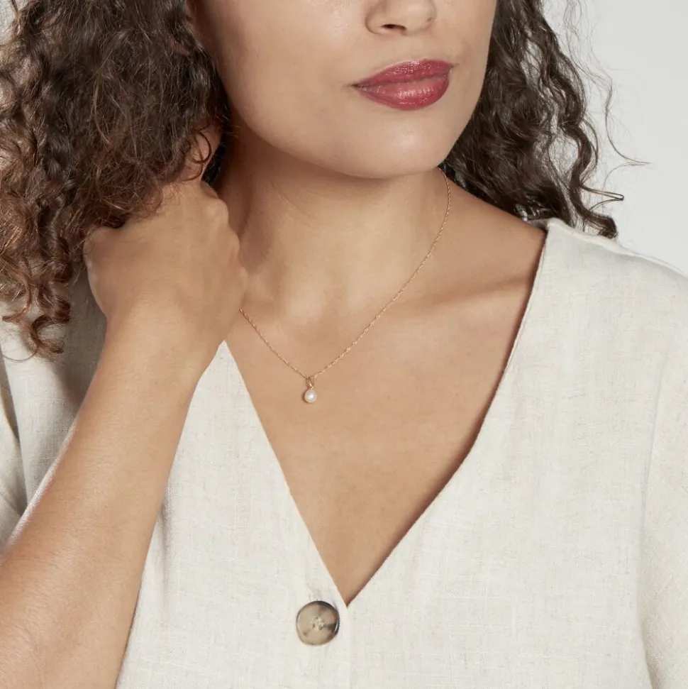 Pendentif Yoela Or Jaune Perle De Culture