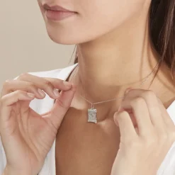 Pendentif Zodiaque Parchemin Argent Blanc|Marc Orian