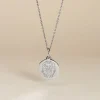 Pendentif Zodiaque Rond Argent Blanc