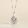 Pendentif Zodiaque Rond Argent Blanc