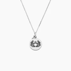 Pendentif Zodiaque Rond Argent Blanc|Marc Orian Hot