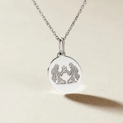 Pendentif Zodiaque Rond Argent Blanc|Marc Orian Hot