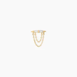 Piercing Brande Or Jaune Oxyde De Zirconium
