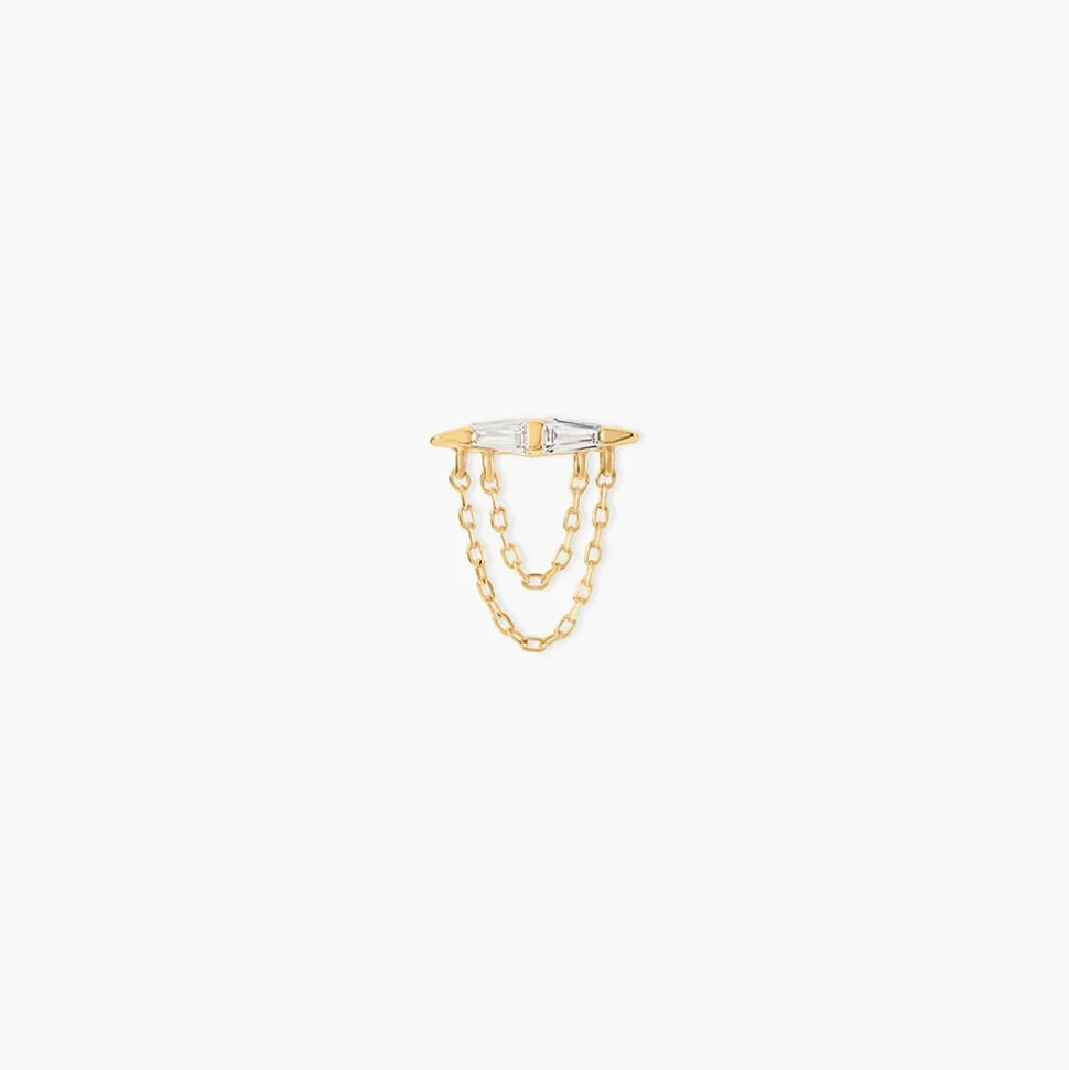 Piercing Brande Or Jaune Oxyde De Zirconium
