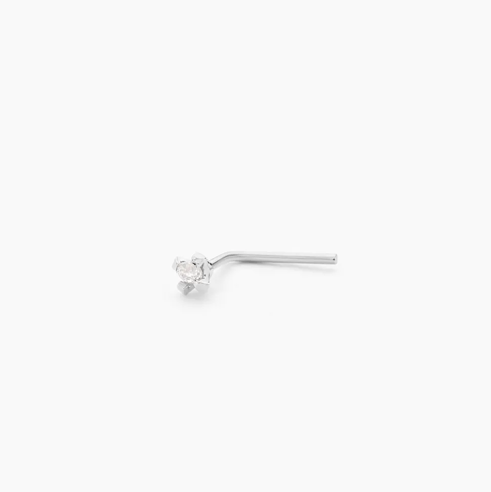 Piercing De Nez Demetrie Or Blanc Diamant