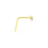 Piercing De Nez Fethi Serti Griffe Or Jaune Oxyde De Zirconium