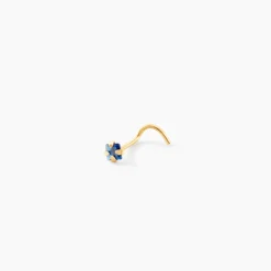 Piercing De Nez Or Jaune Oxyde De Zirconium