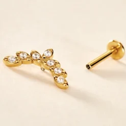 Piercing D'hélix Annecy Acier Jaune Cristal|Marc Orian