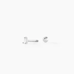 Piercing D'oreille Lourdes Argent Blanc Oxyde De Zirconium|Marc Orian Discount