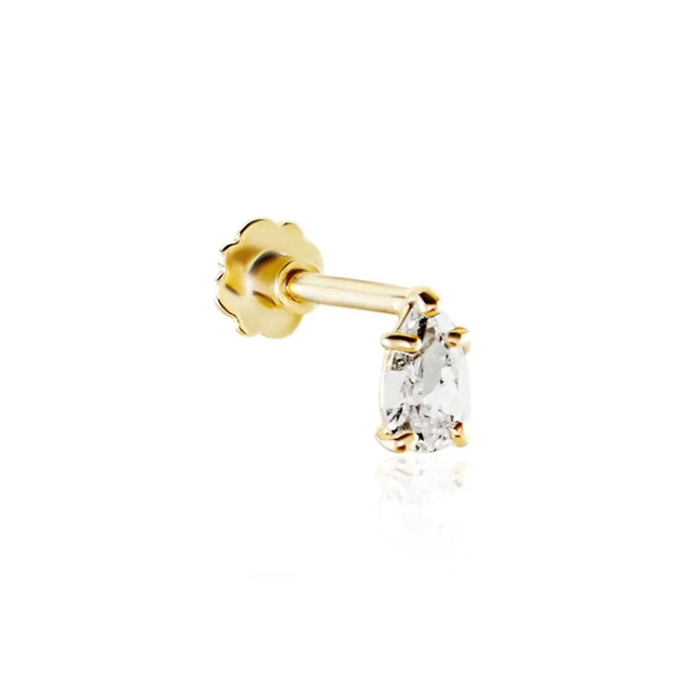 Piercing D'oreille Or Jaune Artemia Oxyde De Zirconium|Marc Orian Discount
