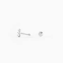 Piercing D'oreille Unitaire Delphie Argent Blanc Oxyde De Zirconium|Marc Orian Discount