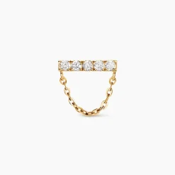 Piercing D'oreille Unitaire Dorika Or Jaune Oxyde De Zirconium